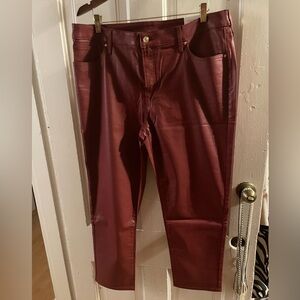 Chico's Vegan burgundy Ankle Jeans